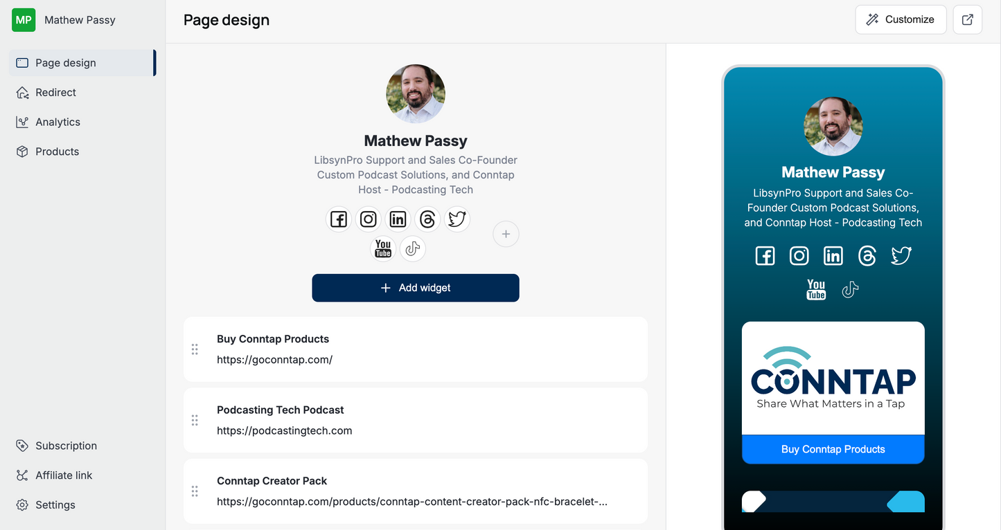 Podcast Beacon – NFC Smart Key Fob for Podcasters & Creators | Free Conntap Premium Included