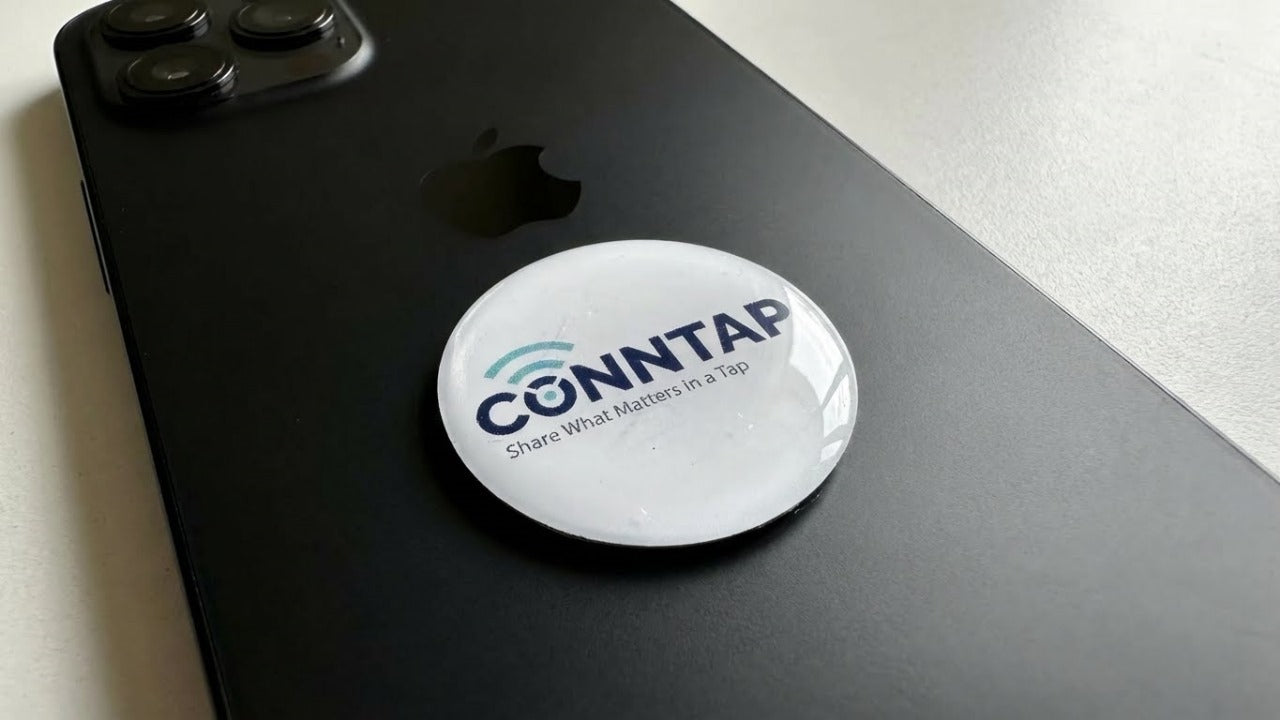 Conntap Button Sticker — Tiny Device, Big Networking Power