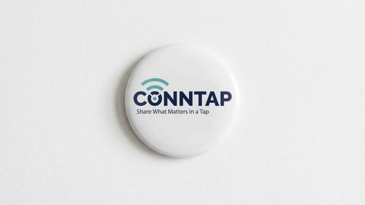 Conntap Button Sticker — Tiny Device, Big Networking Power